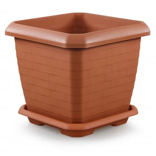 Gorshok s poddonom Izmir kvadrat 44l terrakotovyj (HK04)_1