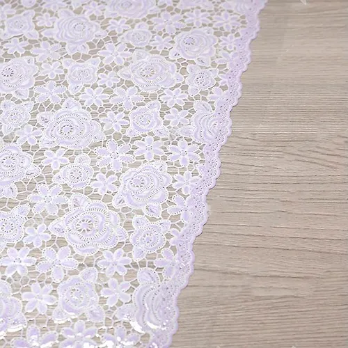 013 white\lavender Kleenka PVH v rulone LACE (Muza) 1,32*22 m_1
