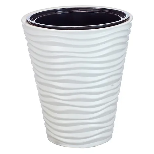Kashpo DYUNA  D340mm H 385mm 19,5l so vstavkoj Belyj M3401_1