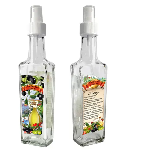 Butylka s knopochnym raspylitelem dlya olivkovogo masla, 250 ml, steklo 626579_1