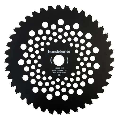 Freza dlya benzotrim. H8952D-1005, Strong 255mm x 25,4x40, s tverd. napajk., Hanskonner_1