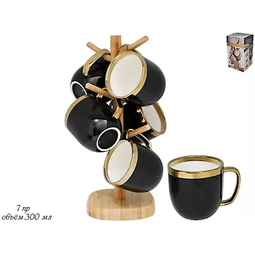 Nabor iz 6 kruzhek 300 ml na podstavke v pod.up.(h6) art.106-001_1