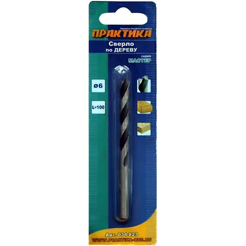 Sverlo po derevu PRAKTIKA   6 h 90 mm (1sht.) blister, seriya Master_1