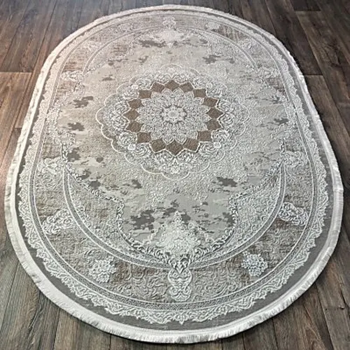 Kover DECO (Turtsiya) 3h4 oval 27257A GREY-GREY_1