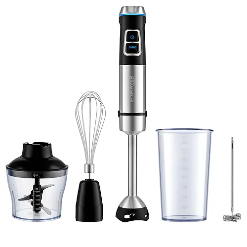 Blender pogruzhnoj BRAYER 1257BR, 1500Vt, kapuch., venchiki, stak.800ml, izmelch. 600ml, titan.lezviya_1