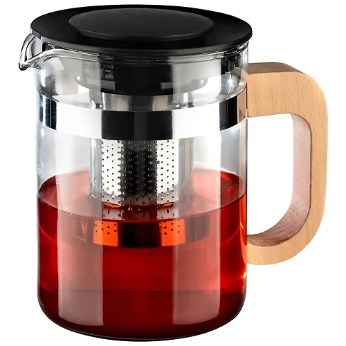 CHajnik zavarochnyj, La Caffetteria, obem: 800 ml, s derevyannoj ruchkoj/filtr iz nerzh stali art.91013_1