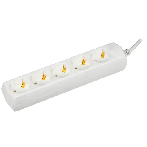 Udlinitel U05 5 mest 2P+PE/1,5m 3h1mm2 10A/250V GENERICA art.WYP10-10-05-D15-Z-G_1