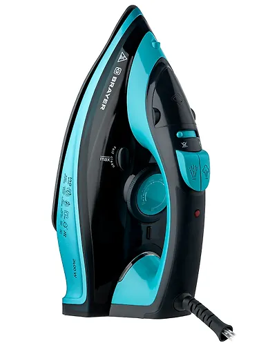 4019BR Parovoj utyug BRAYER,2400 Vt, keramich, par 140 g/min, avtootkl, 320 ml, vert otpariv_3