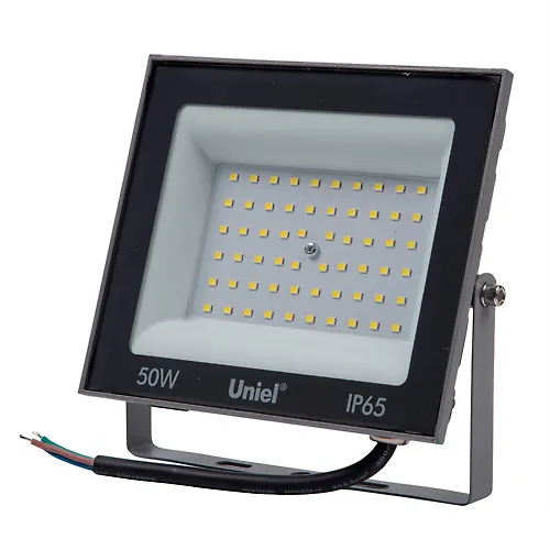 Prozhektor svetodiodnyj. Dnevnoj svet (6500K). Korpus seryj. TM UnielULF-F23-50W/6500K IP65 160-240V_1