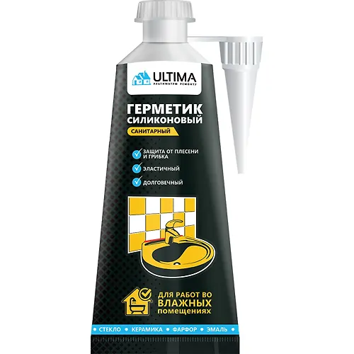 Germetik silikonovyj BLISTER ULTIMA-S 80 ml. SANITARNYJ BELYJ_1