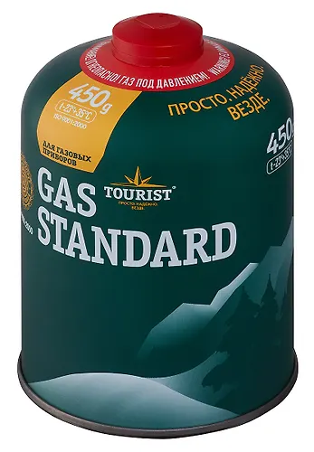 Gaz ballon GAS STANDARD (TBR-450) dlya portativnyh priborov - rezbovoj, «Tourist»_1