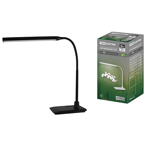 Svetilnik svetodiodnyj nastolnyj SN-28, 6 Vt, sensor-dimmer, 5000 K, 220 V, belyj, TDM (SQ0337-009_1