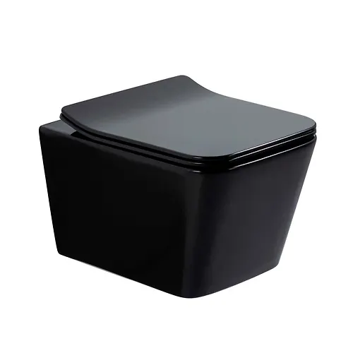 Unitaz podvesnoj PORTO, sidene, dyuroplast , CHERNYJ glyanets art PR30117DP_1