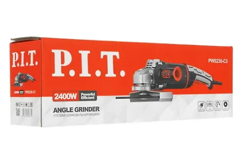 SHlifmashina uglovaya P.I.T. PWS230-C3 (230mm, 2,4kVt, plavnyj pusk, povorotnaya ruchka)_4