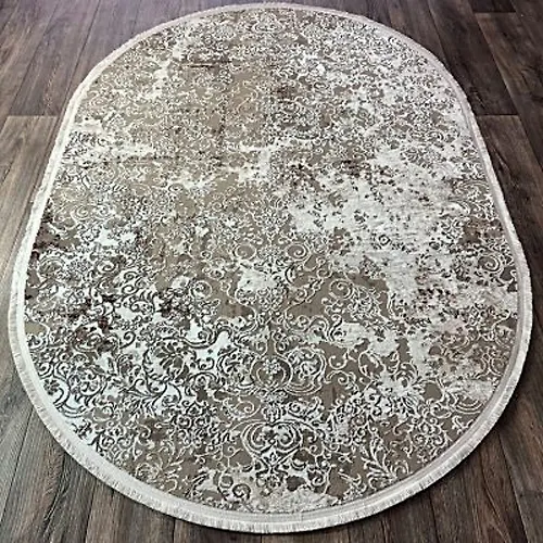 Kover DECO (Turtsiya) 2h3 oval 10134A BEIGE-BEIGE_1