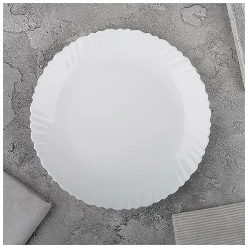 Tarelka stolovaya Dolche Vita, diametr: 24 sm iz opalovogo stekla art.107072_1