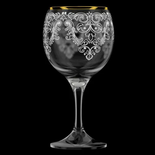 Fuzher 260ml. 6sht. art.1711-GZ (Vizantiya) gravirovka,otvodka zolotom_2