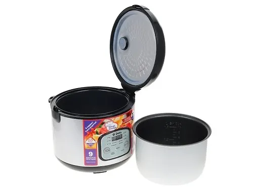 Multivarka DELTA DL-6517 chernaya, 900Vt., 5l, 9 programm, kniga retseptov, funktsiya 