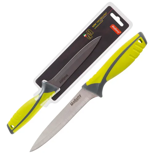 Nozh s prorezinennoj rukoyatkoj ARCOBALENO MAL-03AR universalnyj, 12,7 sm art.005522_1