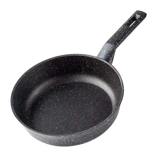 Skovoroda a/p litaya 22 sm s induktsionnym dnom (tsvet: granitno-kamennyj seryj) (R-10122) 