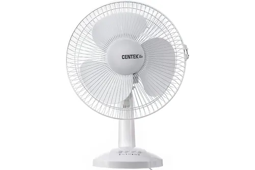 Ventilyator nastolnyj Centek CT-5007 White 30 Vt, diametr: 34 sm, 3 skorosti, metallicheskaya reshetka_1