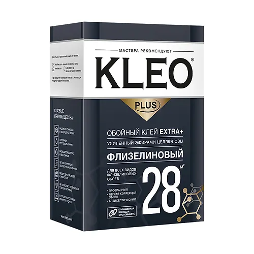 Klej obojnyj KLEO EXTRA PLUS 28 dlya flizelinovyh oboev sypuchij 170gr_1