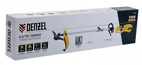 Trimmer elektricheskij TE-1220, 1200 Vt, 380 mm, katushka, disk, razbornaya shtanga// Denzel art.96642_4