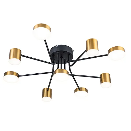 ESCADA Potolochnyj svetilnik Escada 10235/9 LED*110W Black/Brass_1