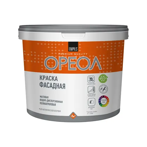 Kraska fasadnaya poliakrilovaya OREOL belaya baza S 5,81 kg_1