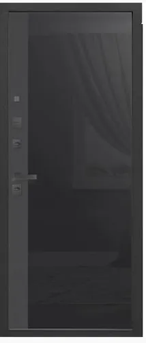 Dver met.9 sm MDF/MDF Smart 2 Steklo chernoe 860 levaya (Rossiya)_3