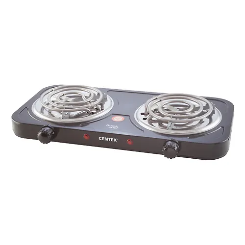 Plitka elektricheskaya Centek CT-1509 (Black) 2 konforki TEN 140 mm, 2000 Vt, indikator raboty_1