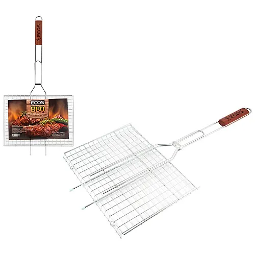 Reshetka dlya barbekyu ECOS RD-171D (r-r 35x25x2 sm, obschaya dlina 70 sm, hrom.) art.999634_1