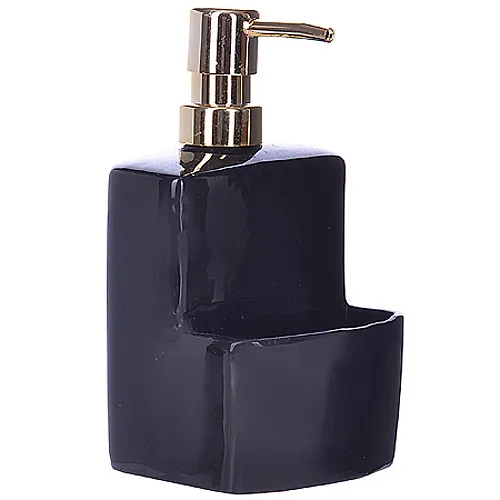 29835 Dozator dlya moyuschih sredstv s podstavkoj dlya gubki 380ml.MB (h24)CHERNYJ 