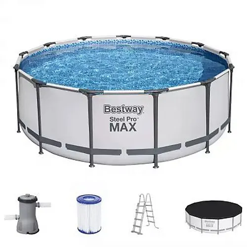 Bassejn karkasnyj kruglyj Bestway Steel Pro Max 5618W 396*122 sm, 12690 l, (komplekt) 109380_1