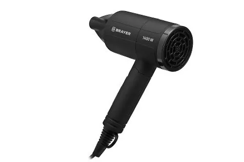 Fen BRAYER 3040BR 1400Vt, 2 skorosti, uzkij kontsentrator, skladnaya ruchka, semnyj filtr, 1,8m_2