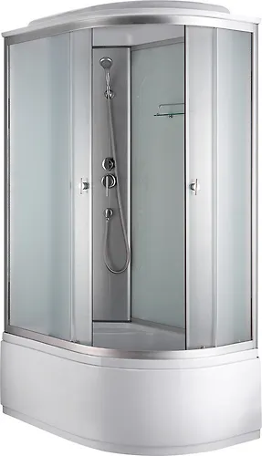 Dushevaya kabina Dana 717 W-1 120*80*215 levaya vys/poddon (3 mesta) zand.stenki chern.pered.bel .matov_1