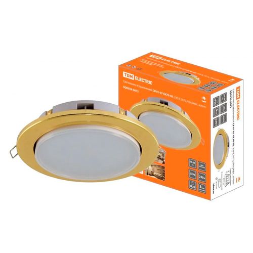 Svetilnik vstraivaemyj SV 01-07 GX70-H5, 220 V, 50 Gts, bez refl., zoloto, TDM (SQ0359-0073)_1