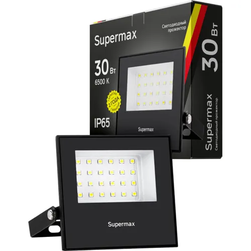 Prozhektor svetodiodnyj SUPERMAX 30Vt, 3000 Lm, IP65, 6500K_1