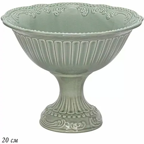 Fruktovnitsa 20 sm na nozhke BAVARIYA v pod.up.(h8)Keramika art.110431_1