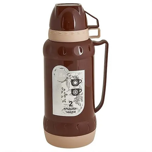 ALPENKOK AK-10108S Termos so steklyannoj kolboj 1,8l, 2 kryshki-chashki,korichnevyj(12)_1