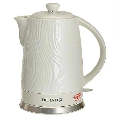 CHajnik elektricheskij Delta Lux DE-1022 korpus iz farfora, belyj, 1800Vt, 1,8l_1