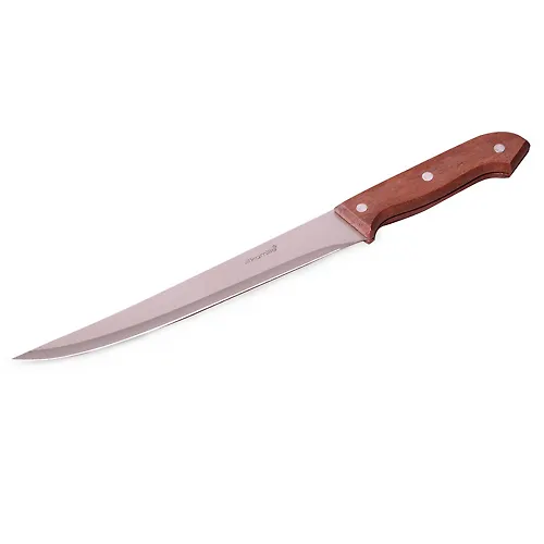 Nozh razdelochnyj iz nerzhaveyuschej stali s derevyannoj ruchkoj (lezvie 20.5sm, rukoyatka 12sm) (5307)_1
