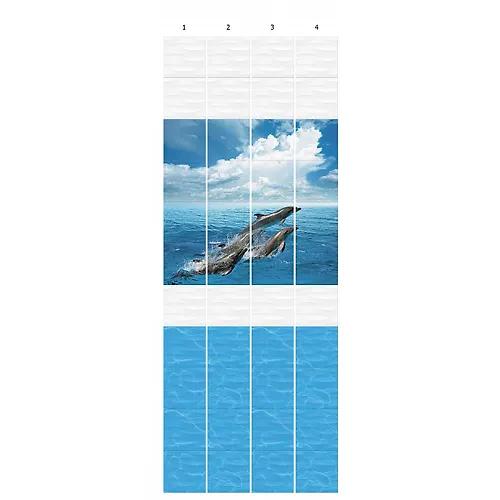Panel pvh UNIQUE Delfiny (0,25m*2,7m*8mm) h 12 sht _1