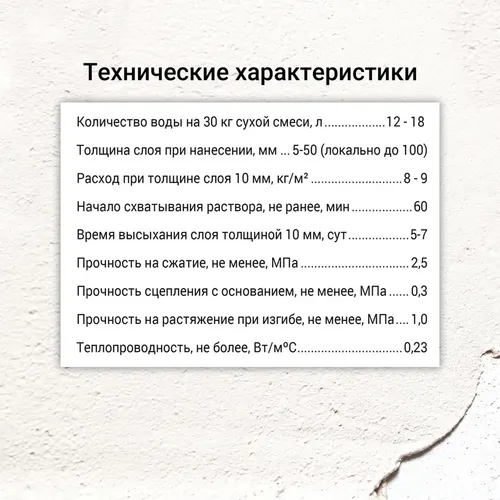 Smes suhaya shtukaturnaya YUnis Teplon belaya (30 kg)(1poddon-40sht)_3