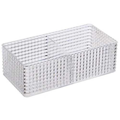 VETTA Organajzer dlya kosmetiki universalnyj CRYSTAL, polistirol, 16,5x8,5x5,3 sm, 2 otdela (463-32)_1
