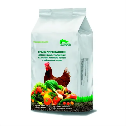 Udobrenie granulirovannoe organicheskoe na osnove kurinogo pometa s torfom, 5 kg_1