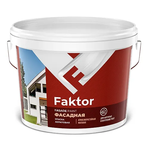 Kraska FAKTOR fasadnaya, belaya vedro 6 kg. YAroslavl_1