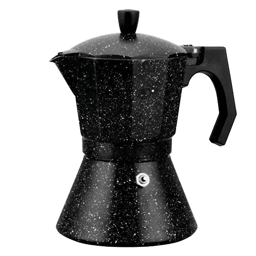 Kofevarka gejzernaya 450ml (9 portsij) iz alyuminiya s shirokim induktsionnym dnom (2513MR)_1