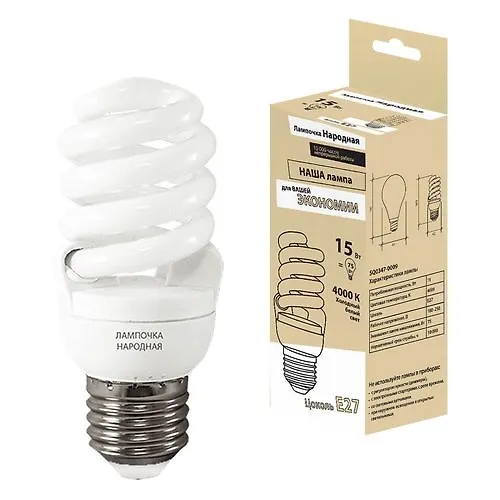 Lampa lyuminestsentnaya NL-FST2-15Vt-4000 K-E27 (42h102mm) (SQ0347-0009)_1