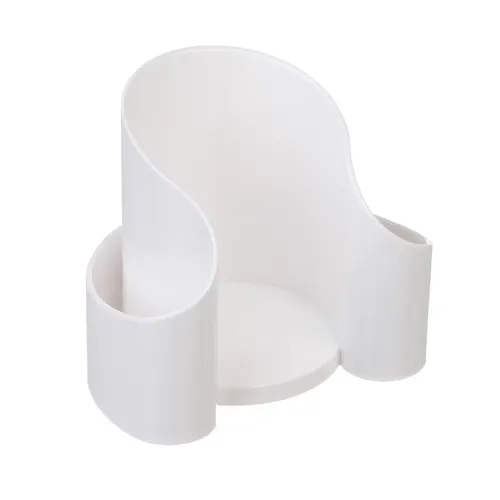 Organajzer dlya vatnyh diskov i palochek tm YUNILOOK, plastik,10,5h7,5h9 sm, belyj 357-410_1